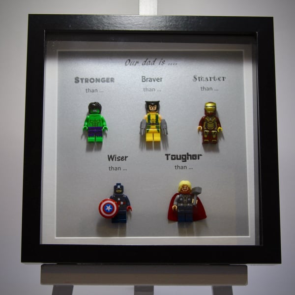 Our Dad is Super Hero mini figure frame