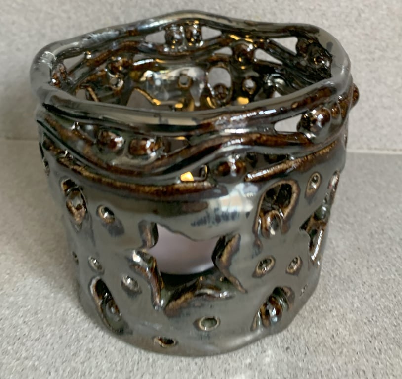 Metallic effect Tea Light Holder