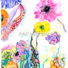 FlowerMarine1 mounted print ready to frame