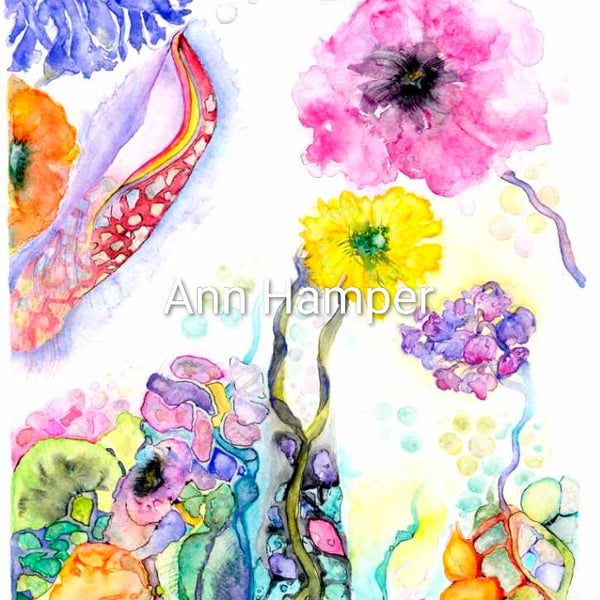 FlowerMarine1 mounted print ready to frame