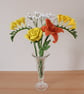 Single stem lily, macrame flower, orange lily, gifts for her - Image 2
