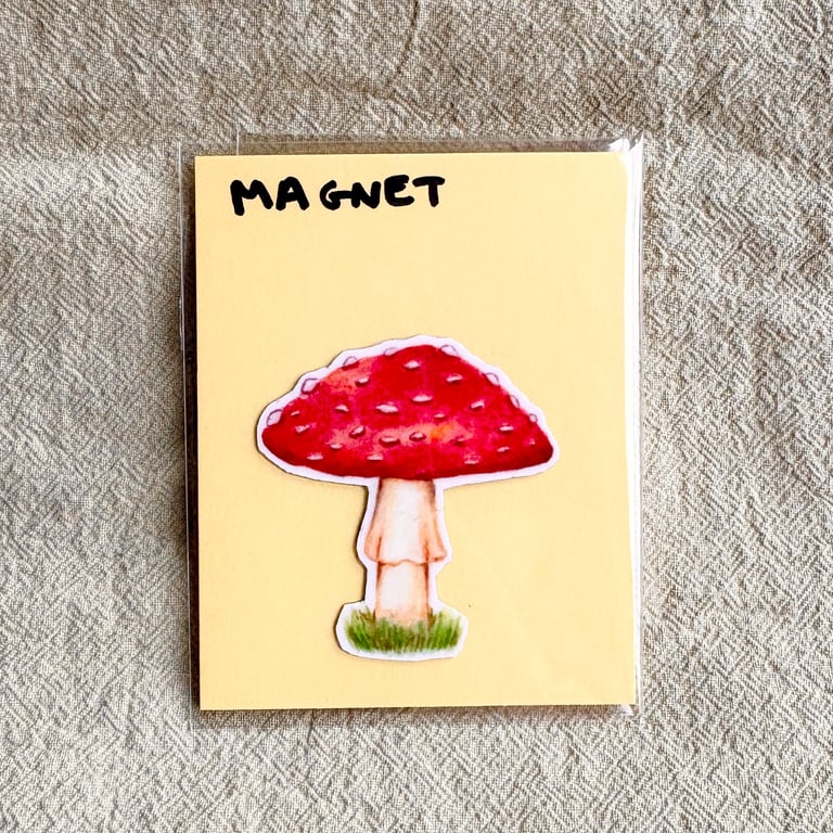 Red Toadstool Fridge Magnet