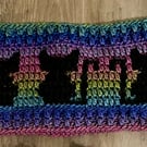 Handmade Crochet Cat Cowl – Rainbow Gradient 