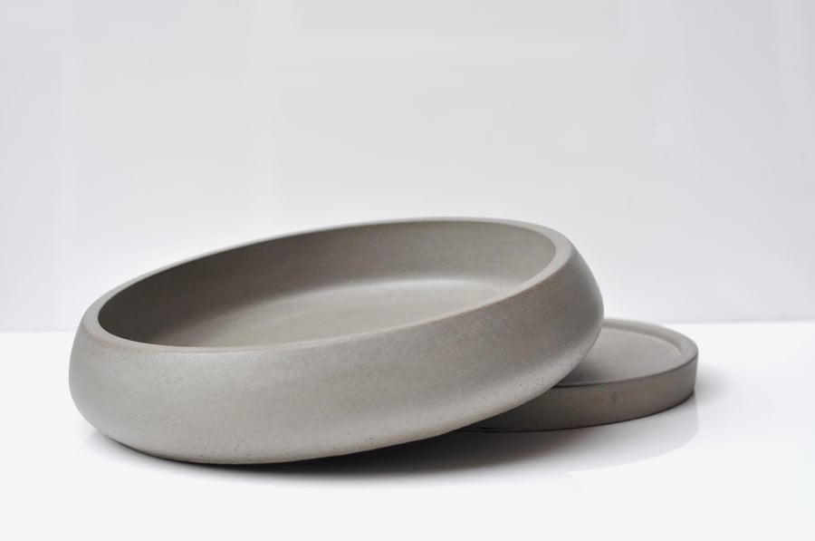 Large Concrete Bowl Handmade Heavy Textured Cement Bowl Beton Home Decor Modern 