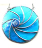 Ripwave Turquoise Stained Glass Suncatcher Handmade Sea 018 - Image 1