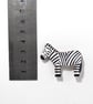 Zebra Pin Badge, Safari Themed Brooch, African Animal Badge, Wooden Eco Pin - Image 3