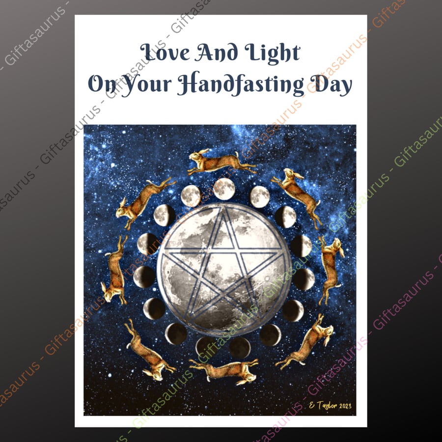 Personalised Handfasting Card Plantable Seeded Gothic Pagan Wiccan Wedding