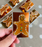 Handmade Ceramic Gingerbread Man Brooch, Unique Christmas Badge - Image 4