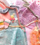 Slow stitching kit - pastel theme. Fabric remnants, fabric bundle - Image 4