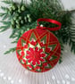 Handmade Japanese Temari Christmas Ornaments, 2 pieces Set in Origami Gift Box - Image 6
