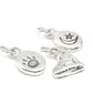 Personalised Sterling Silver Cluster Necklace, Hand-Stamped Pebble Charms, Mix & - Image 3
