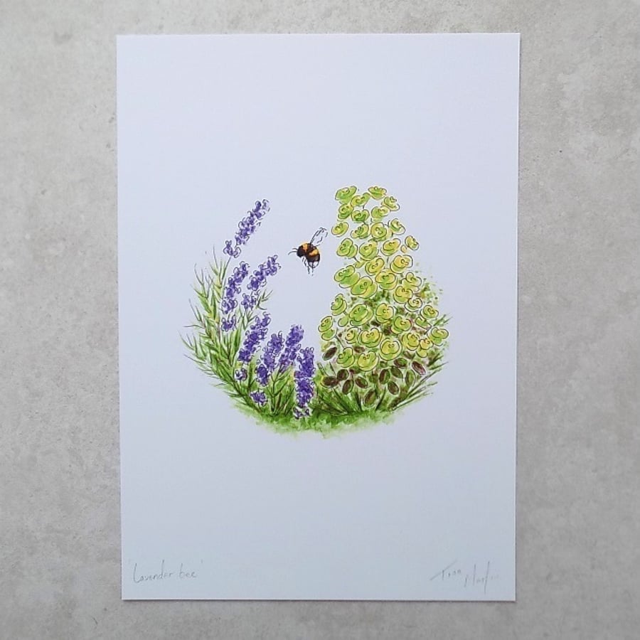 Art Print 'Lavender Bee' 
