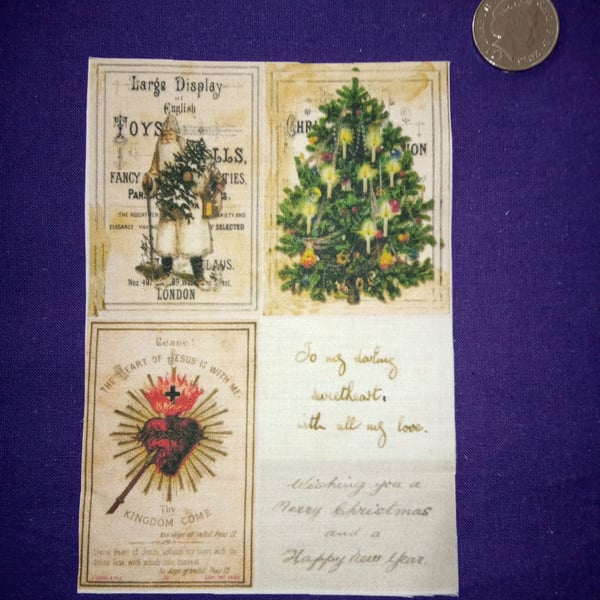 Christmas fabric panel traditional Christmas 