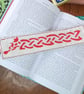 Silkscreen printed bookmark with zwirnknopf button embellishment  - Image 2