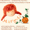 Reserved for Lesley - Marigold Moseley -  a handcrafted Mulberry Green doll