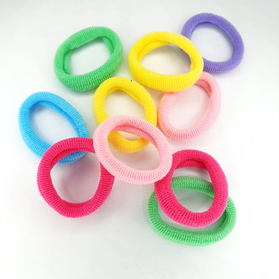 10 Pcs Mini Small Baby Girls Kids Hair Elastic Bobbles Soft Band Ponytail Holder