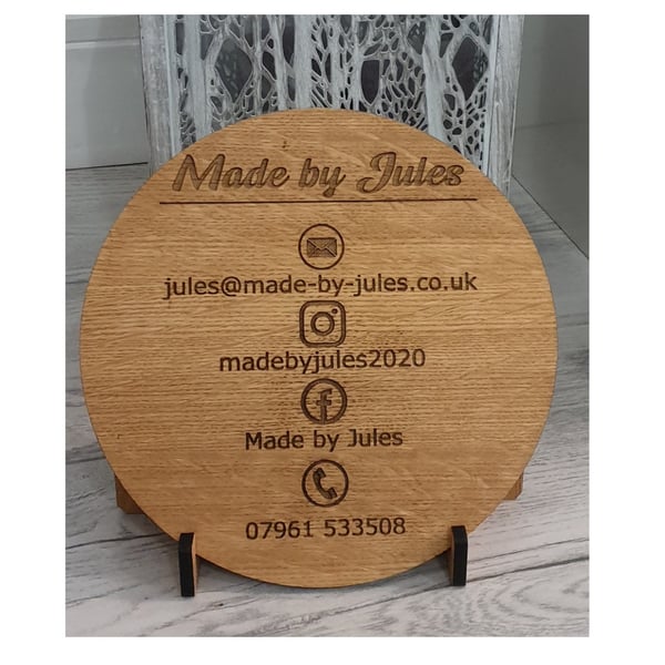 Wooden Social Media Sign - Business Sign