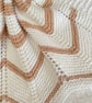 Caramel and white striped baby blanket in cotton yarn  - Image 5