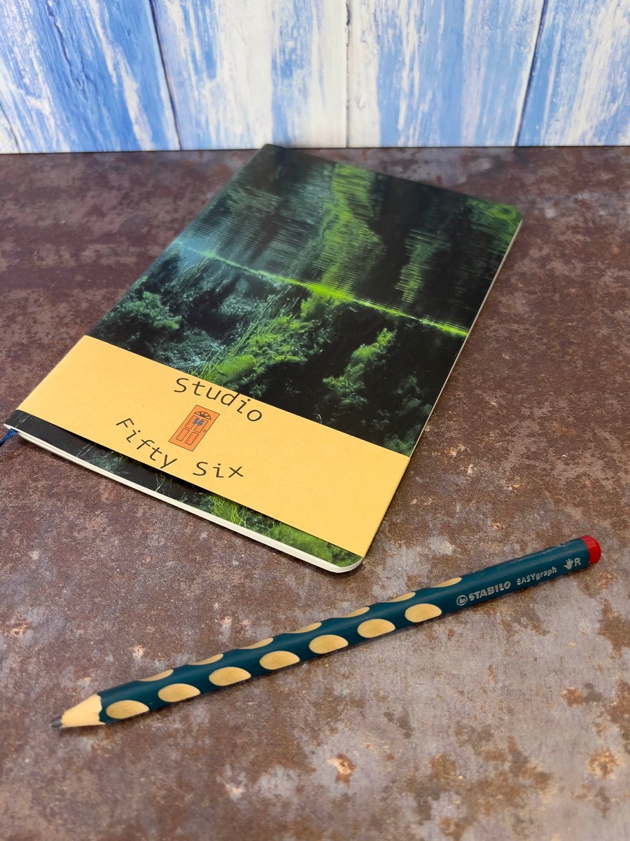 Notebook, Marine themed, A5 (ish), made from up-cycled and recycled materials.