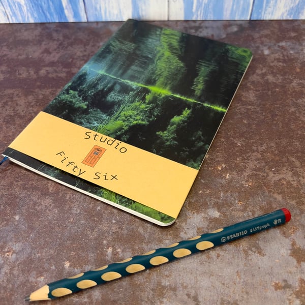 Notebook, Marine themed, A5 (ish), made from up-cycled and recycled materials.