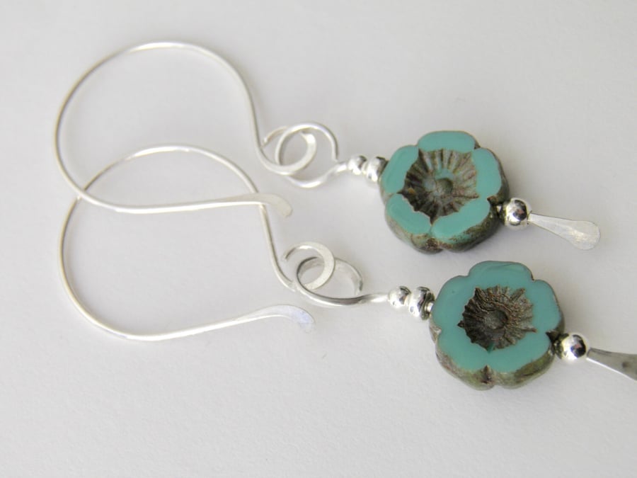 Turquoise Flower Earrings