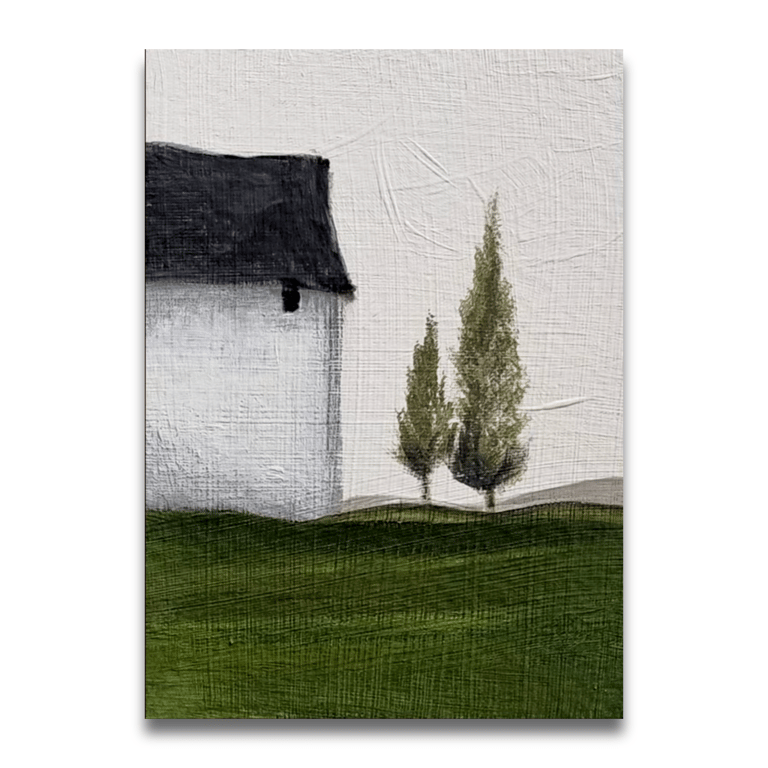 ACEO Miniature Original House Painting - 2.5 x 3.5"