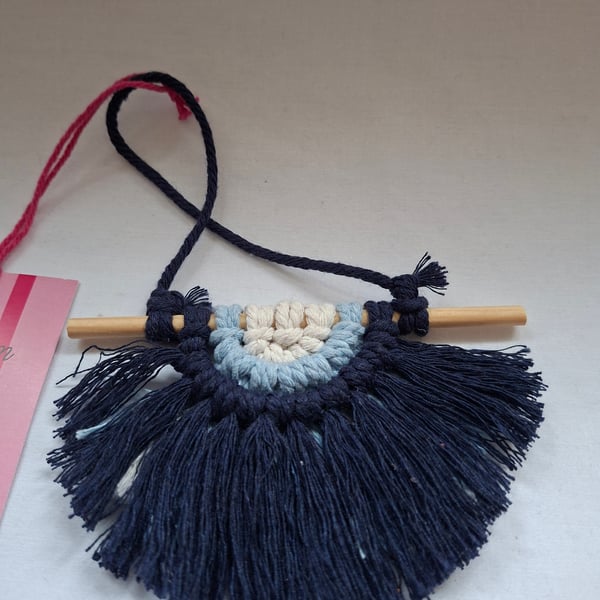 Macrame mini wall hanging