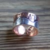 Copper and silver mixed metal alpine forest ring Made to Order