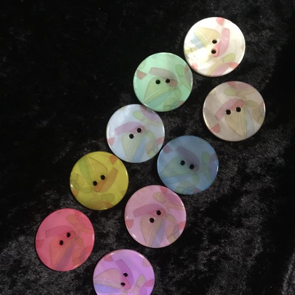 Shell Patterned Buttons