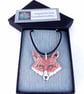 Fox's Head Pendant - in Rusty-Red Foxy Enamel Colours - Image 4