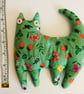Strawberry Flower Weighted Cat Bookmark Emotional Support Book Buddy