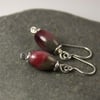 Tourmaline and silver earrings