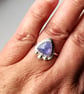 Tanzanite Adjustable Ring Sterling Silver Jewellery Gift Rose Cut Gemstone  - Image 5