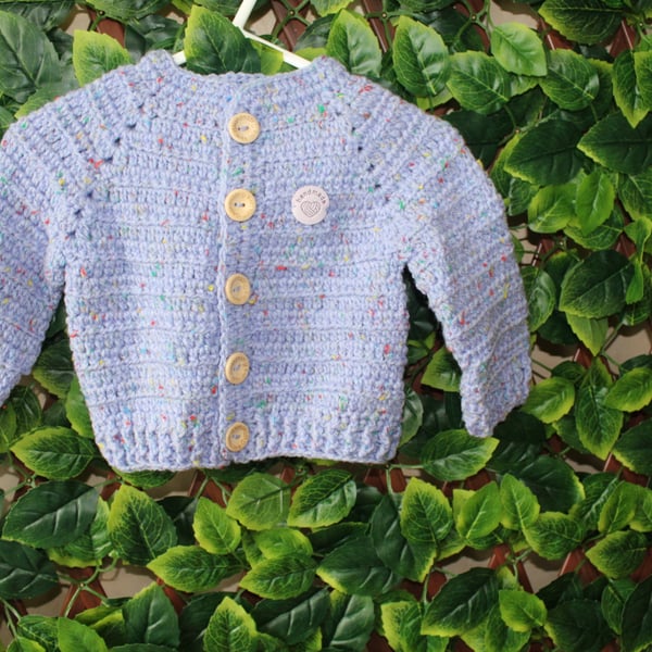 handmade crochet baby cardigan size  3 - 6 months