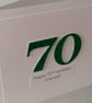 Handmade 70th birthday card - personalised with any age and message - Image 3