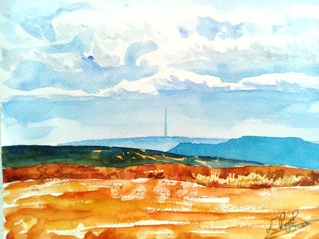 Towards Penistone, Dark Peak, original watercolour painting, A4, unframed.