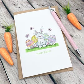 Happy Easter Bunny Card - Cute Easter Card - Daughter - Granddaughter