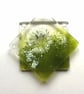 Cowparsley coasters, fused glass set of two coasters, gift for the home, wildflo - Image 4