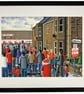 Brechin City F.C, Glebe Park, Framed Football Art Print. 20" x 16" Frame