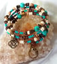 Turquoise Bohemian Style Bracelet - Image 2