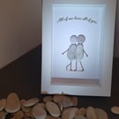 Pebble Art Couple Frame “All of Me Loves All of You”, 10 by 15 cm