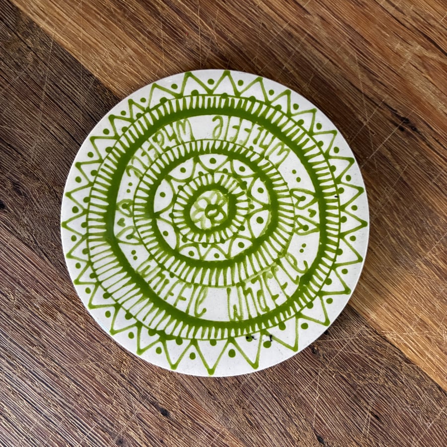 Hand Painted Olde English Insults Coaster