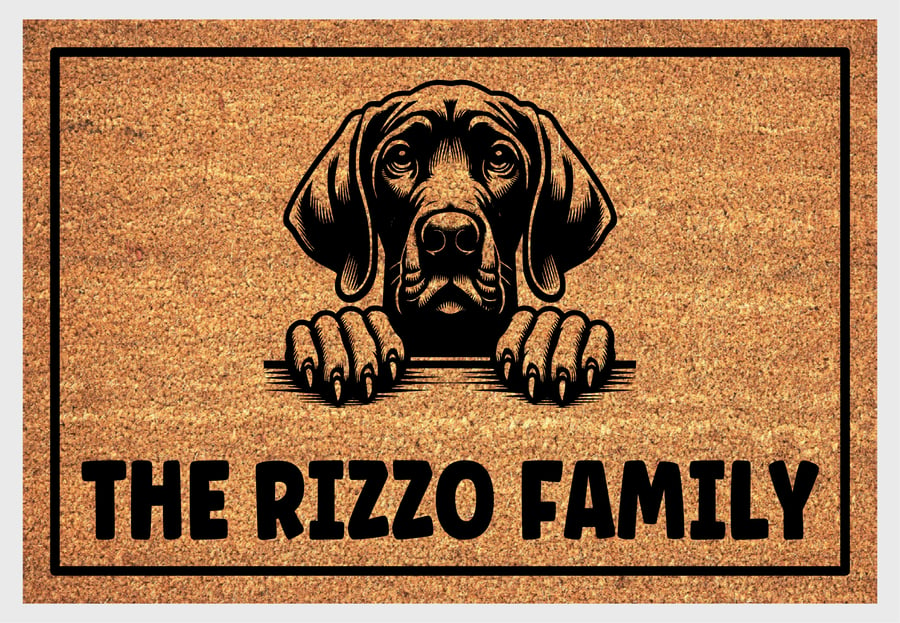 Bracco Italiano Door Mat - Personalised Bracco Italiano Welcome Mat 