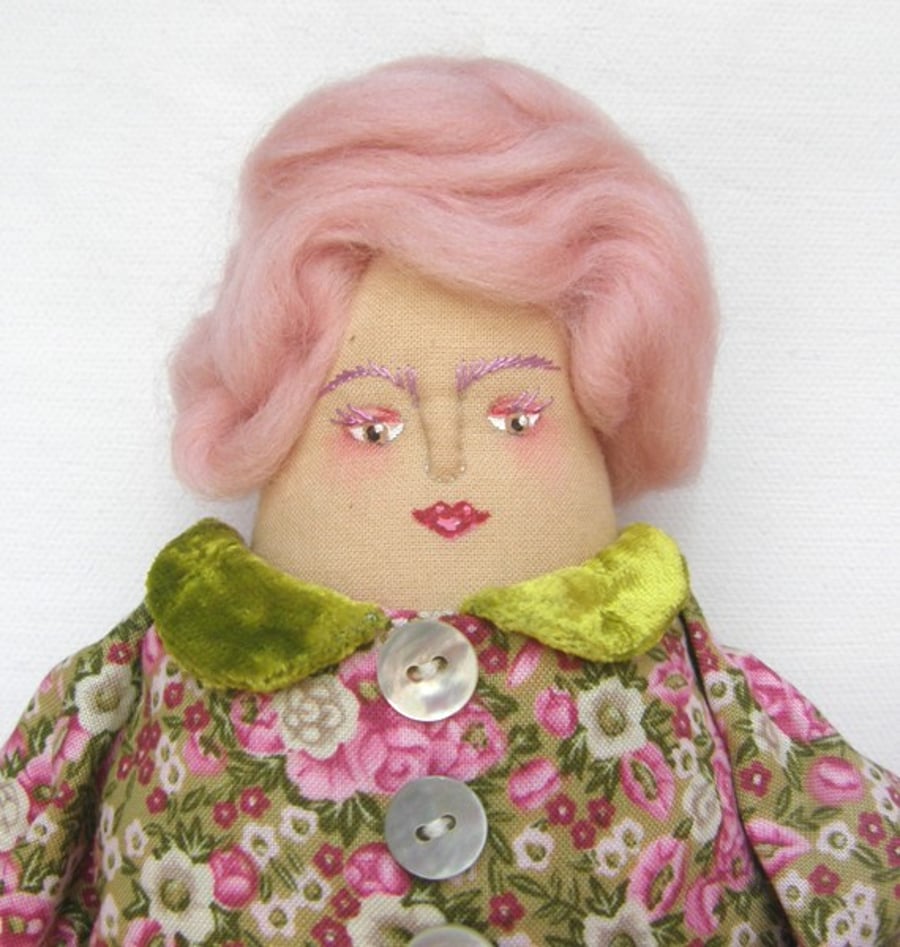 Tilly, a handmade rag doll