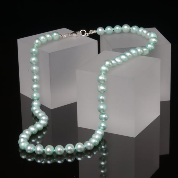 Mint Green Freshwater Pearl Necklace