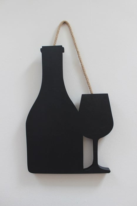 Bottle & Glass Chalkboard (WCB3)