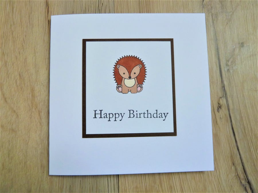 Happy Birthday hedgehog card