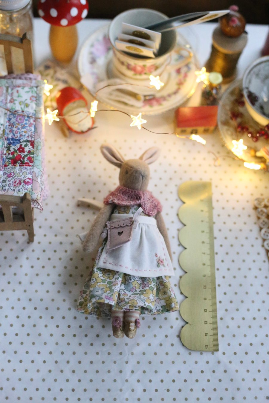 Tiny Heirloom Liberty Bunny - Betsy Ann - Primrose