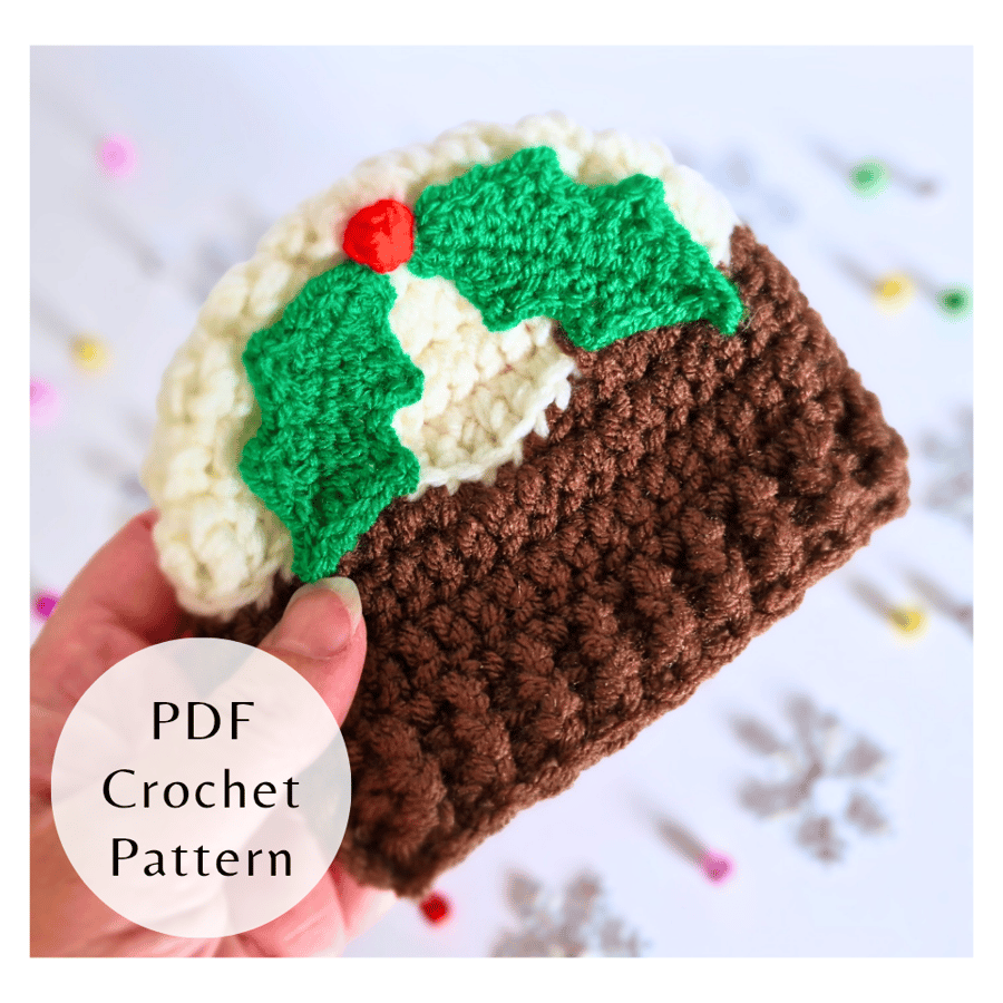 Crochet Pattern: Christmas Pudding Baby Hat