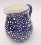 dotty blue and white jug - Image 1